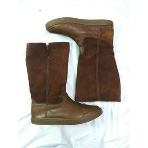 Frye Suede Knee-High Winter Boots Brown Sz 10M